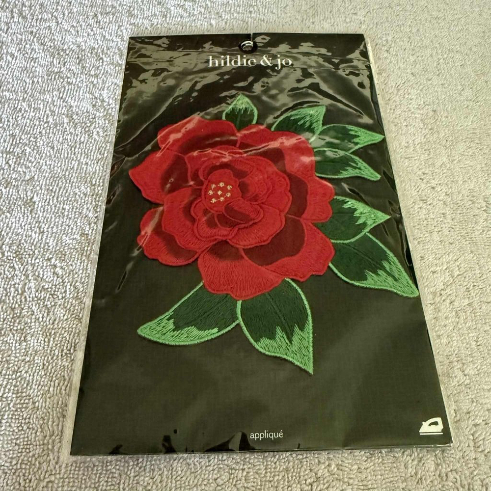 Hildie & Jo Applique One Size Red Rose